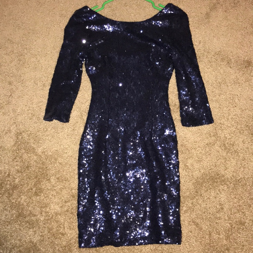 Navy blue sparkly formal dress🔥